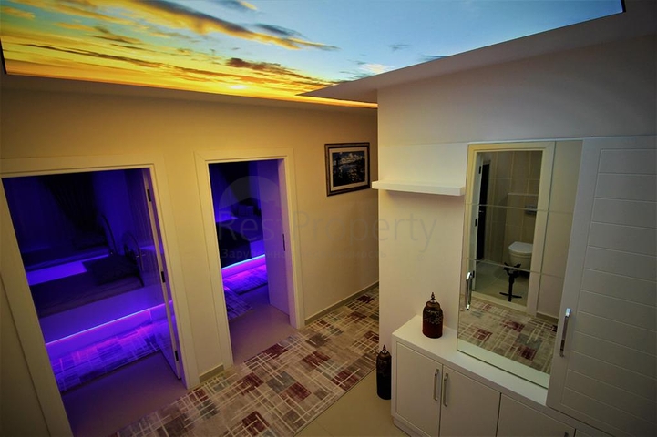 اطلالة بحر - شقة عائلية 2غرفة وصالة -مفروشة - على شارع بارباروس - مهموتلار / الانيا 