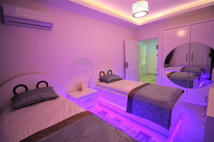 اطلالة بحر - شقة عائلية 2غرفة وصالة -مفروشة - على شارع بارباروس - مهموتلار / الانيا 