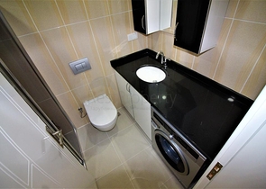 اطلالة بحر - شقة عائلية 2غرفة وصالة -مفروشة - على شارع بارباروس - مهموتلار / الانيا 