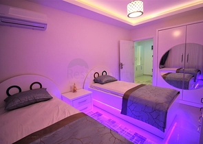 اطلالة بحر - شقة عائلية 2غرفة وصالة -مفروشة - على شارع بارباروس - مهموتلار / الانيا 