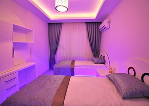 اطلالة بحر - شقة عائلية 2غرفة وصالة -مفروشة - على شارع بارباروس - مهموتلار / الانيا 