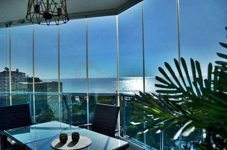 اطلالة بحر - طابق مرتفع - شقة 2 غرفة وصالة في مهموتلار / الانيا 