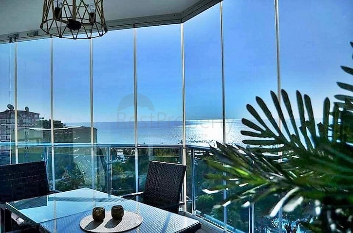 اطلالة بحر - طابق مرتفع - شقة 2 غرفة وصالة في مهموتلار / الانيا 