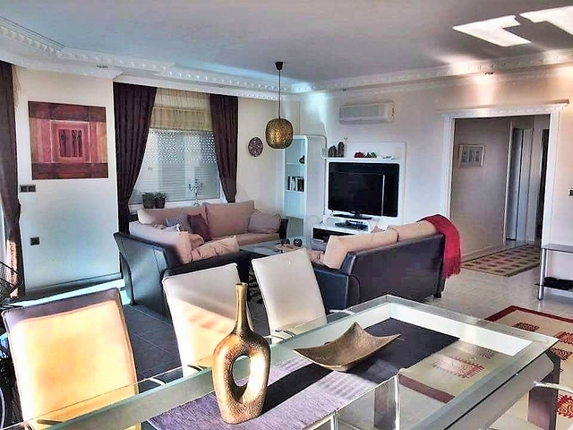 اطلالة بحر - طابق مرتفع - شقة 2 غرفة وصالة في مهموتلار / الانيا 