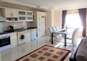 اطلالة بحر - طابق مرتفع - شقة 2 غرفة وصالة في مهموتلار / الانيا 