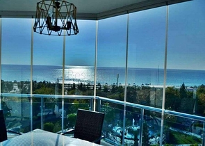 اطلالة بحر - طابق مرتفع - شقة 2 غرفة وصالة في مهموتلار / الانيا 