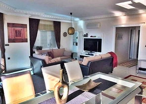 اطلالة بحر - طابق مرتفع - شقة 2 غرفة وصالة في مهموتلار / الانيا 