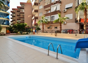 اطلالة بحر - طابق مرتفع - شقة 2 غرفة وصالة في مهموتلار / الانيا 