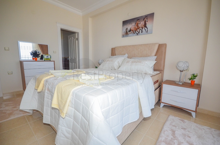 اطلالة بحر - شقة غرفتين وصالة - بعيدة عن البحر 100 م - في مهموتلار / الانيا 