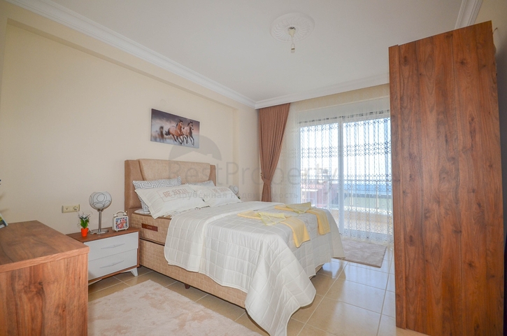 اطلالة بحر - شقة غرفتين وصالة - بعيدة عن البحر 100 م - في مهموتلار / الانيا 