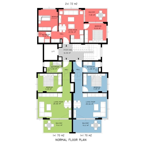 فرصة استثمارية - مجمع قيد الانشاء في مركز الانيا 