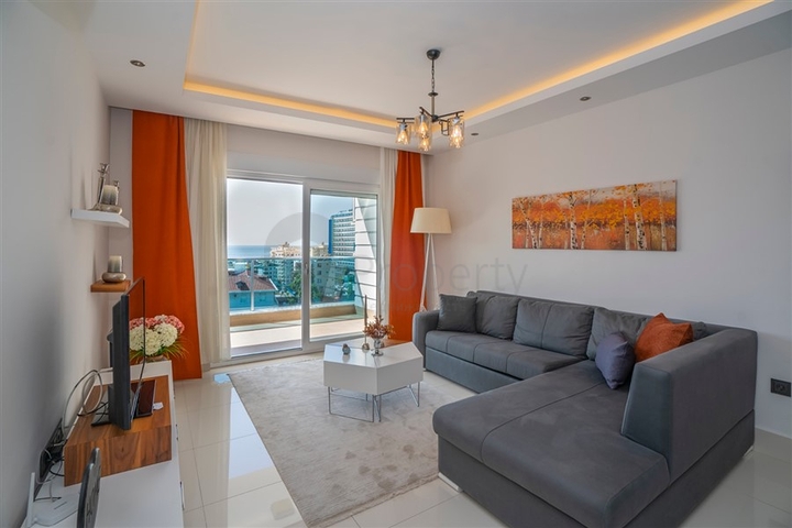 اطلالة بحر - شقة غرفة وصالة - ضمن مجمع 5 نجوم - في منطقة توسمور / الانيا 