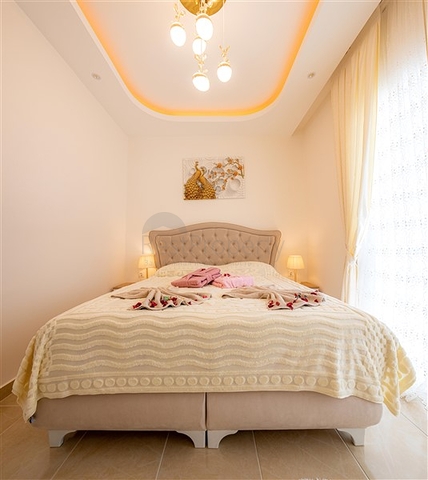 مجمع بخدمات 5 نجوم - شقة مفروشة تصميم 1+1 - في مهموتلار / الانيا 