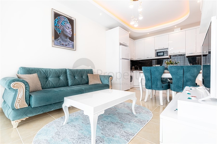 مجمع بخدمات 5 نجوم - شقة مفروشة تصميم 1+1 - في مهموتلار / الانيا 