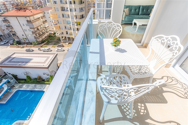 مجمع بخدمات 5 نجوم - شقة مفروشة تصميم 1+1 - في مهموتلار / الانيا 