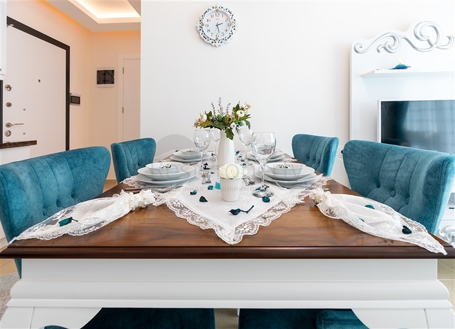 مجمع بخدمات 5 نجوم - شقة مفروشة تصميم 1+1 - في مهموتلار / الانيا 