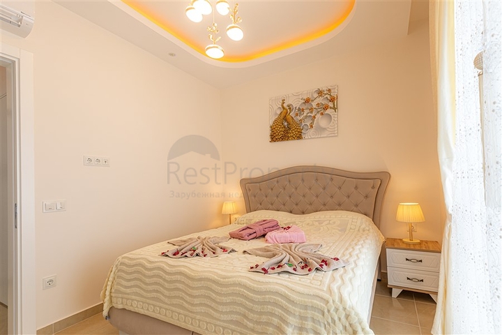 مجمع بخدمات 5 نجوم - شقة مفروشة تصميم 1+1 - في مهموتلار / الانيا 