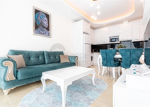 مجمع بخدمات 5 نجوم - شقة مفروشة تصميم 1+1 - في مهموتلار / الانيا 