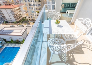 مجمع بخدمات 5 نجوم - شقة مفروشة تصميم 1+1 - في مهموتلار / الانيا 