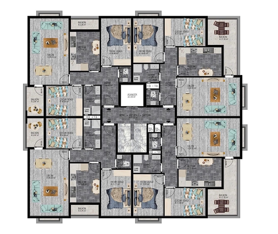 بالاقساط بدون فوائد - مجمع قيد الانشاء في مركز مدينة الانيا 
