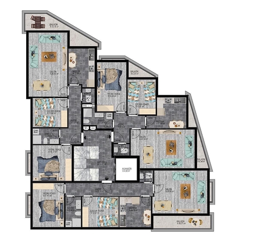 بالاقساط بدون فوائد - مجمع قيد الانشاء في مركز مدينة الانيا 