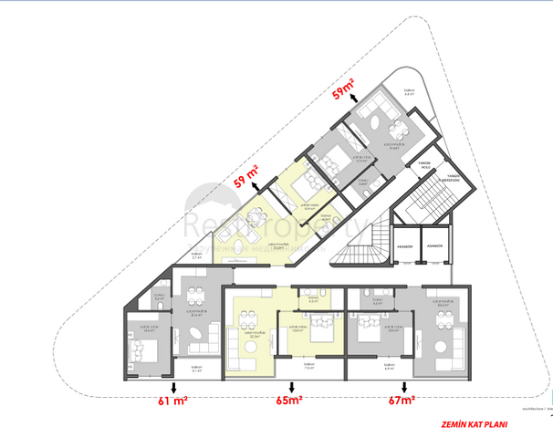 تصميم حديث وانيق - مجمع قيد الانشاء في مركز الانيا 