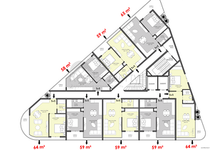 تصميم حديث وانيق - مجمع قيد الانشاء في مركز الانيا 