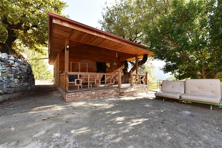 منزل خشبي مميز بين احضان الطبيعة - مع ارض زراعية مساحة 4 دونم ونصف -في ديمرتاش / الانيا 