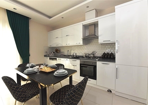 ضمن مجمع سكني حديث - قريب من البحر - شقة غرفتين وصالة في منطقة كارجي جاك / الانيا 