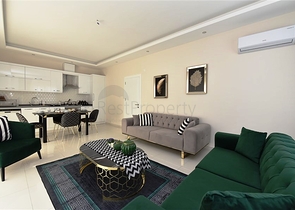 ضمن مجمع سكني حديث - قريب من البحر - شقة غرفتين وصالة في منطقة كارجي جاك / الانيا 