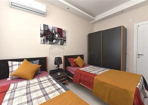 ضمن مجمع سكني حديث - قريب من البحر - شقة غرفتين وصالة في منطقة كارجي جاك / الانيا 