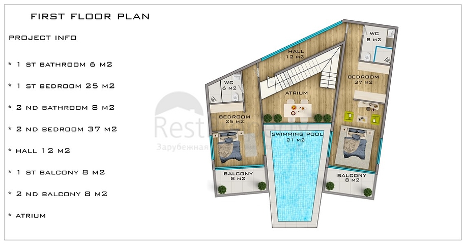 فيلا قيد الانشاء - تصميم عصري حديث - في كارجي جاك / الانيا 