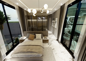 فيلا قيد الانشاء - تصميم عصري حديث - في كارجي جاك / الانيا 