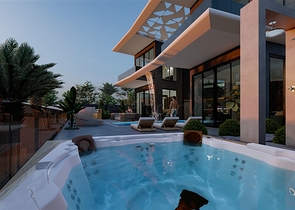 فيلا قيد الانشاء - تصميم عصري حديث - في كارجي جاك / الانيا 