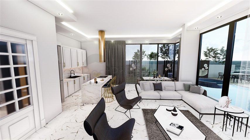 مناسبة للحصول على الجنسية - اطلالة بحر -فيلا فاخرة بتصميم حديث- قيد الانشاء - في كارجي جاك / الانيا