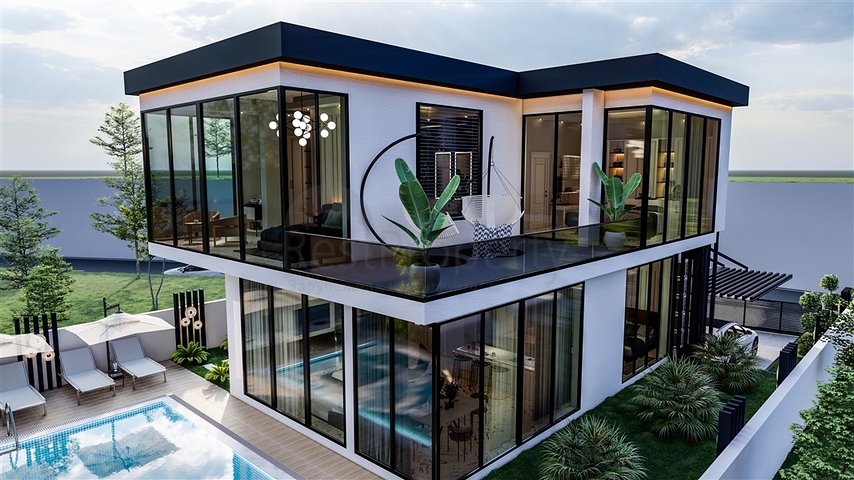 مناسبة للحصول على الجنسية - اطلالة بحر -فيلا فاخرة بتصميم حديث- قيد الانشاء - في كارجي جاك / الانيا