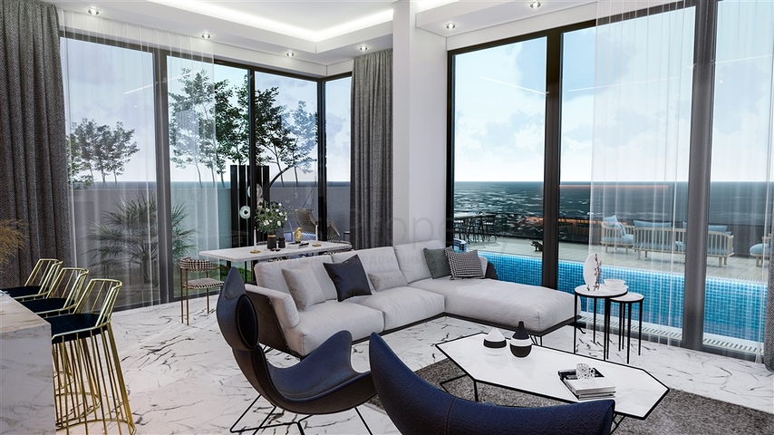 مناسبة للحصول على الجنسية - اطلالة بحر -فيلا فاخرة بتصميم حديث- قيد الانشاء - في كارجي جاك / الانيا