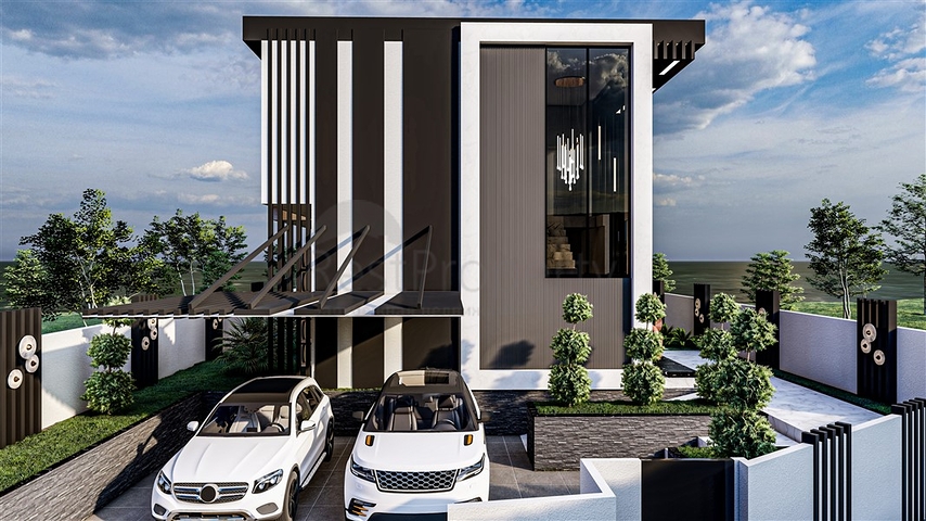 مناسبة للحصول على الجنسية - اطلالة بحر -فيلا فاخرة بتصميم حديث- قيد الانشاء - في كارجي جاك / الانيا