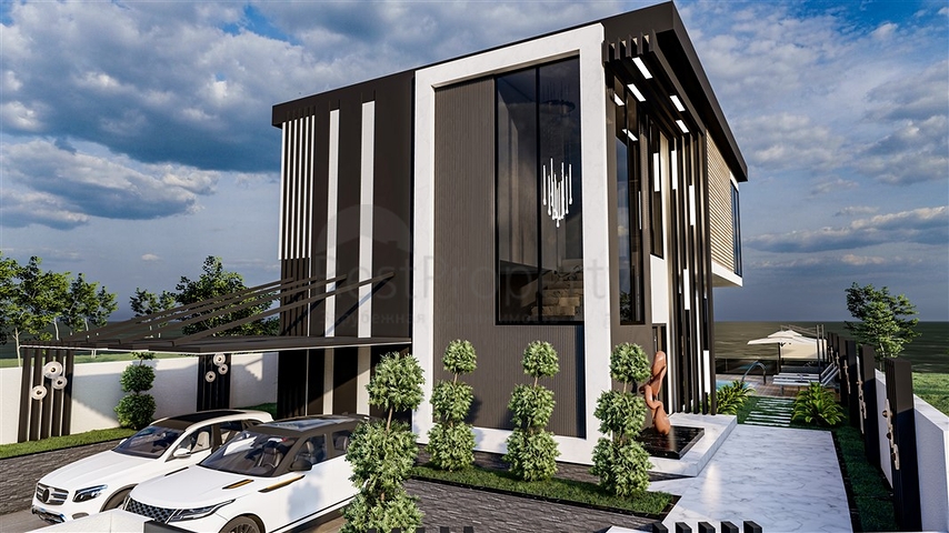 مناسبة للحصول على الجنسية - اطلالة بحر -فيلا فاخرة بتصميم حديث- قيد الانشاء - في كارجي جاك / الانيا