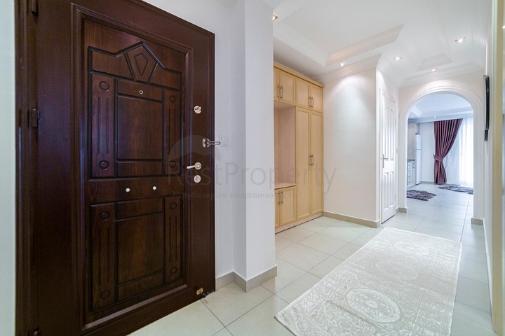 اطلالة مفتوحة -شقة غرفتين وصالة مع الاثاث - ضمن مجمع - في مهموتلار / الانيا 