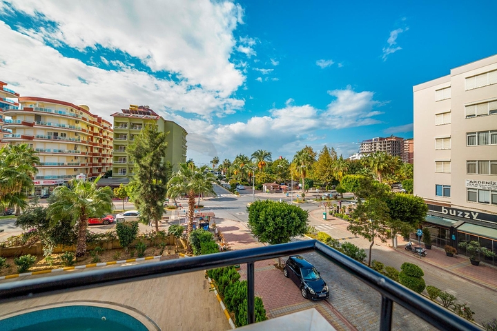 اطلالة مفتوحة -شقة غرفتين وصالة مع الاثاث - ضمن مجمع - في مهموتلار / الانيا 