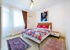 اطلالة مفتوحة -شقة غرفتين وصالة مع الاثاث - ضمن مجمع - في مهموتلار / الانيا 