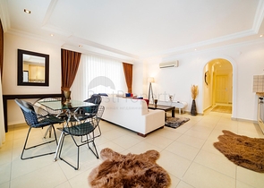 اطلالة مفتوحة -شقة غرفتين وصالة مع الاثاث - ضمن مجمع - في مهموتلار / الانيا 