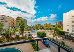 اطلالة مفتوحة -شقة غرفتين وصالة مع الاثاث - ضمن مجمع - في مهموتلار / الانيا 