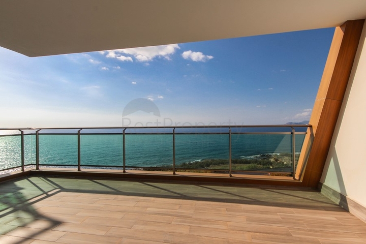 اطلالة بحرية ساحرة - شقة فاخرة ضمن مجمع اول صف على البحر - 2 غرفة وصالة - كارجي جاك / الانيا 