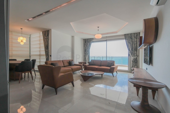 اطلالة بحرية ساحرة - شقة فاخرة ضمن مجمع اول صف على البحر - 2 غرفة وصالة - كارجي جاك / الانيا 