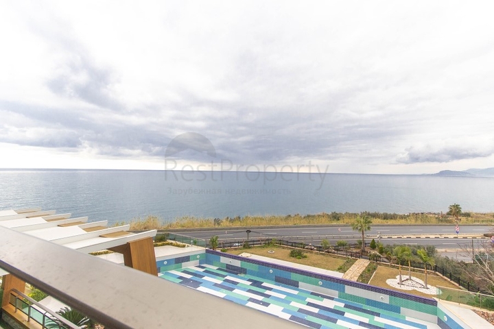 اطلالة بحرية ساحرة - شقة فاخرة ضمن مجمع اول صف على البحر - 2 غرفة وصالة - كارجي جاك / الانيا 