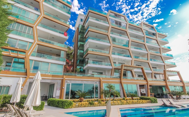 اطلالة بحر ساحرة - مجمع فاخر - شقة غرفة وصالة - في كارجي جاك / الانيا 