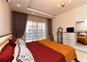 مع تراس واسع - شقة دوبلكس ارضية - ضمن مجمع فخم - في كاستل / الانيا 