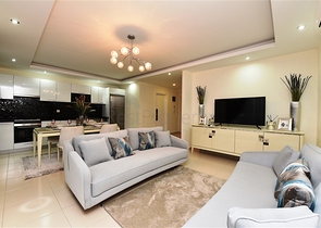 مع تراس واسع - شقة دوبلكس ارضية - ضمن مجمع فخم - في كاستل / الانيا 